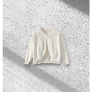 NWT Girls Knit Cropped Bolero Shrug Long Sleeve Open Front Cardigan, 6M